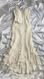 Off White Chiffon Appliques Party Dresses, Two Pieces Mermaid Formal Prom Dresses