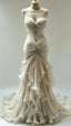 Off White Pleated Formal Evening Formal Prom Dresses, Sweetheart Organza Wedding Dresses,