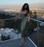 Olivia Green Formal Prom Dresses Beautiful Mermaid Spaghetti Straps Formal Prom Dresses