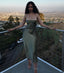 Olivia Green Formal Prom Dresses Beautiful Mermaid Spaghetti Straps Formal Prom Dresses
