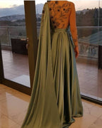 One Shoulder Beading Formal Evening Dresses Formal Prom Party Dresses