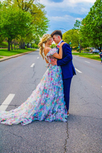 Elegant Off The Shoulder Flowers Long Formal Prom Dresses Tulle Formal Evening Dresses