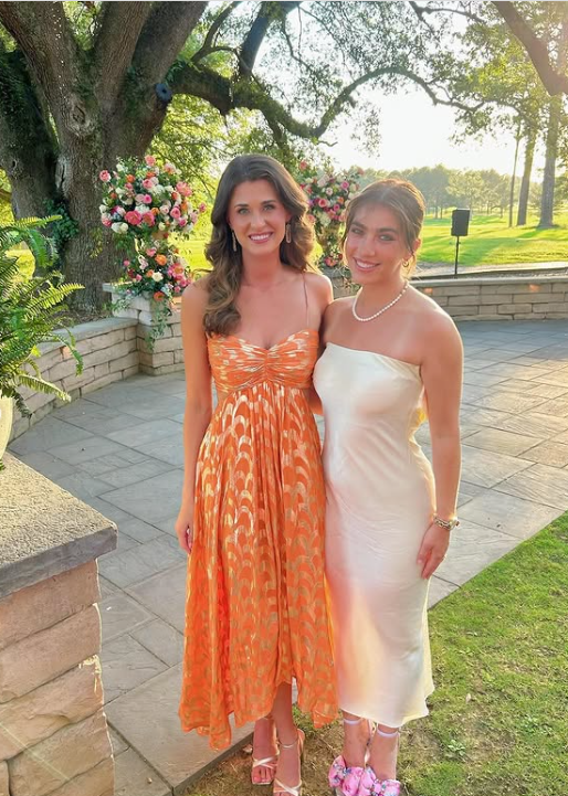 Orange A-Line Spaghetti Straps Chic Long Party Dresses