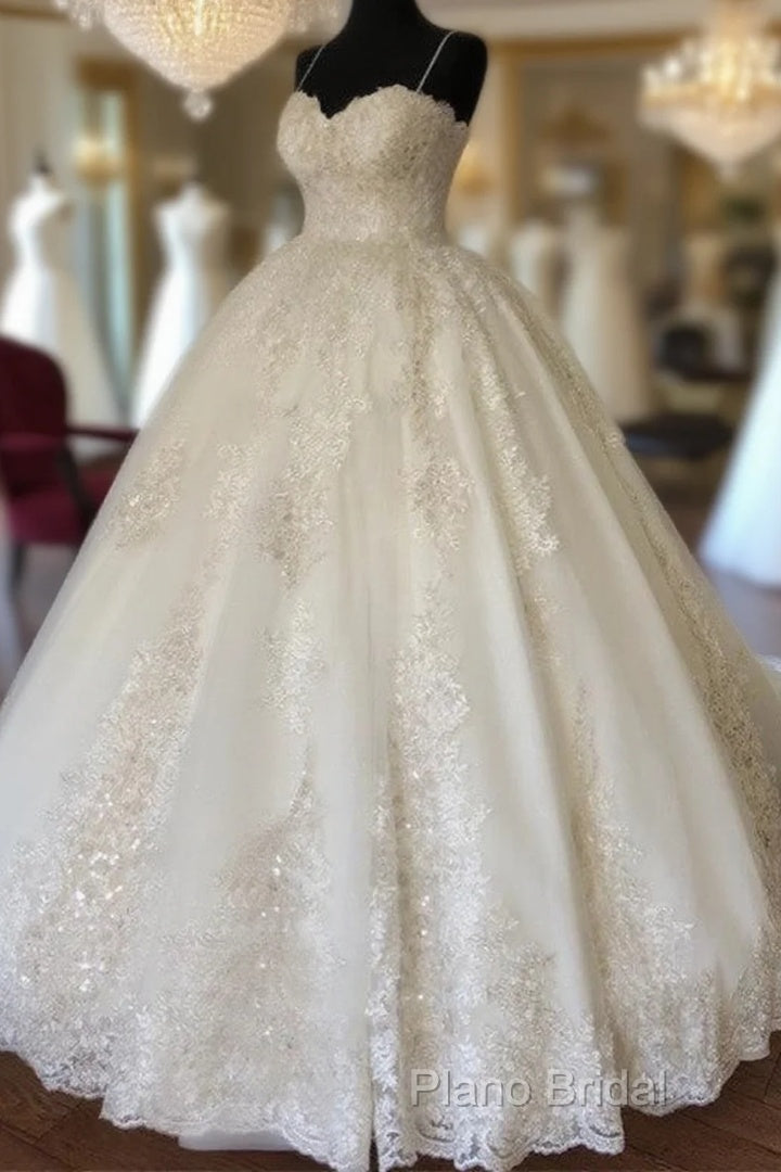 Organza And Tulle Sweetheart Lace Appliques Ballgowns Wedding Dresses Main image
