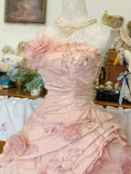 Pink A Line Princess Quinceanera Dresses Ball Gown Sweet 16 Dresses