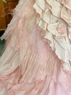 Pink A Line Princess Quinceanera Dresses Ball Gown Sweet 16 Dresses