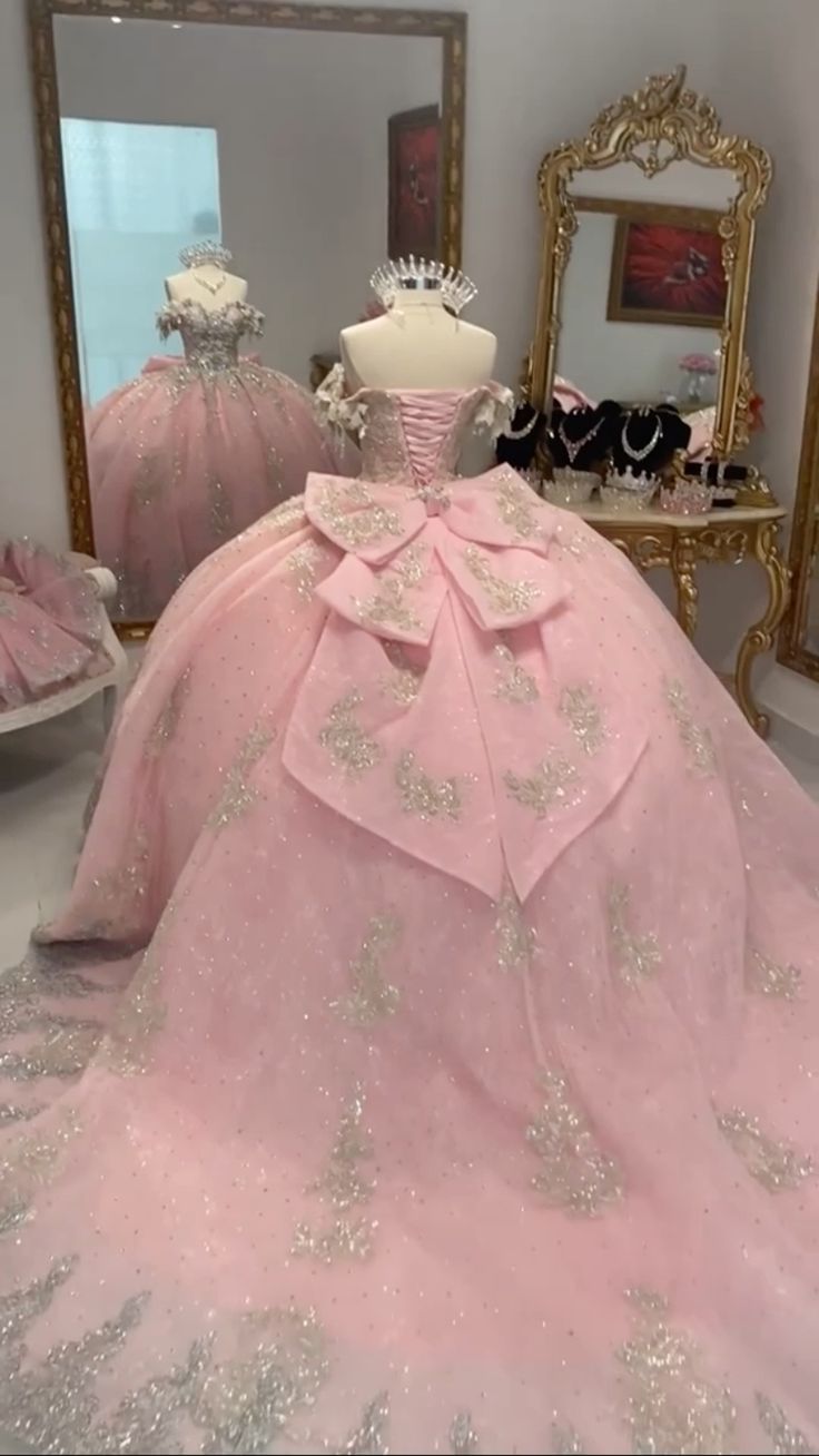 Pink A Line Princess Quinceanera Dresses Ball Gown, Sweet 16 Dresses Secondary image