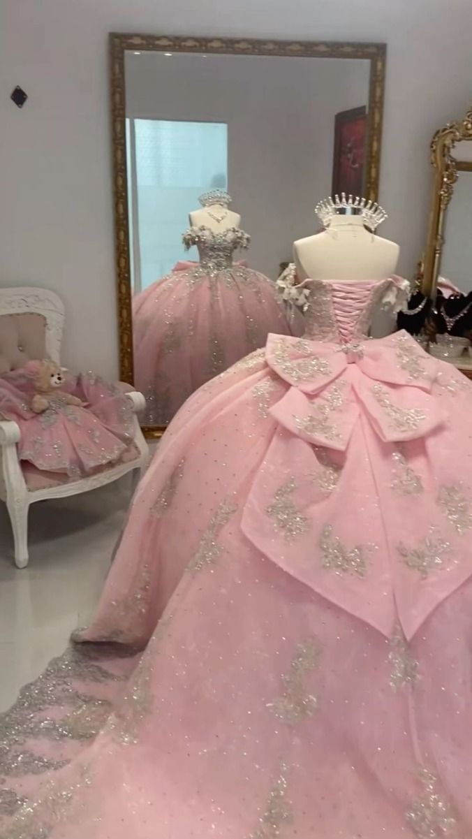 Pink A Line Princess Quinceanera Dresses Ball Gown, Sweet 16 Dresses