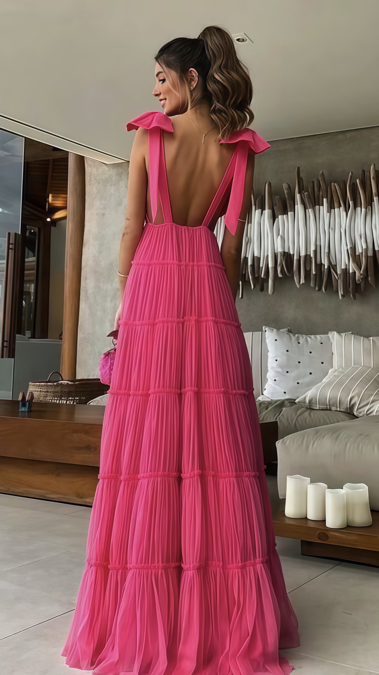 Neck Formal Evening Dresses
