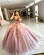 Pink Ball Gown Formal Prom Long Dresses Sweetheart Corset