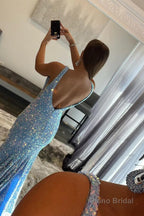 Pink Deep V Neck Mermaid Prom Dress