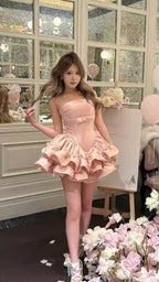 Pink Homecoming Dresses Mini Party Dresses Birthday Formal Prom Graduation Dresses