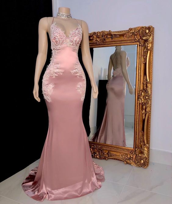 Pink Long Formal Prom Dresses, Formal Evening Dresses Main image
