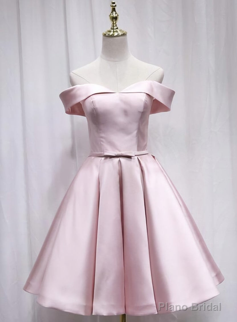 Pink Off Shoulder Bridesmaid Dress, Lovely Party Dress Secondary image