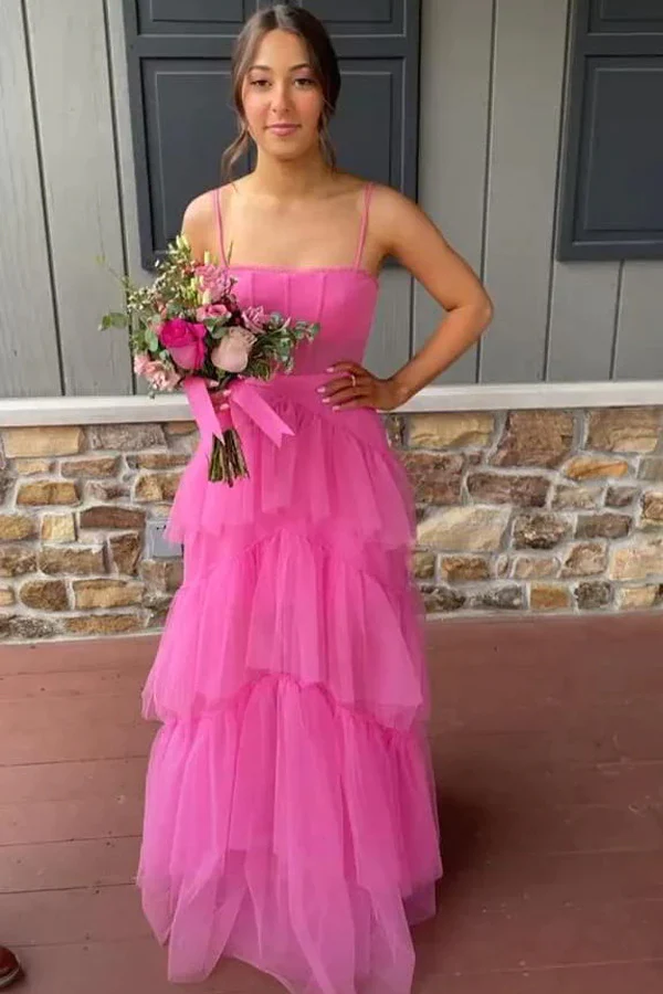 Pink Formal Prom Dresses Formal Evening Gown Long Formal Prom Dresses