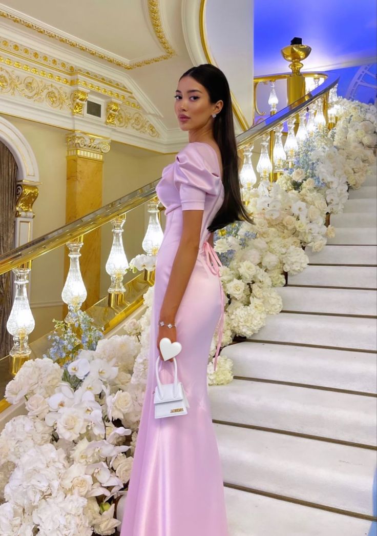 Pink Formal Prom Dresses Women Formal Party Formal Evening Gown