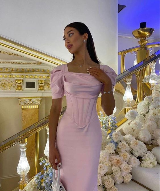Pink Formal Prom Dresses Women Formal Party Formal Evening Gown Main image