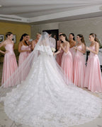 Pink Retro Elegant A-Line Spaghetti Strap Satin Long Formal Evening Dresses Birthday Party Dresses Bridesmaid Dresses