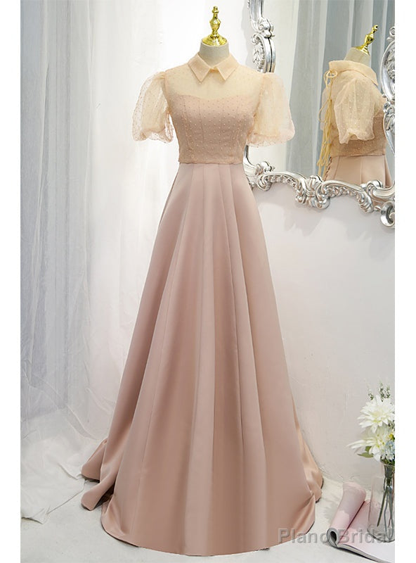 Pink Satin Strapless Prom Dress With Detachable Top Main image