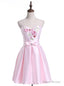 Pink Satin Sweetheart Homecoming Dress