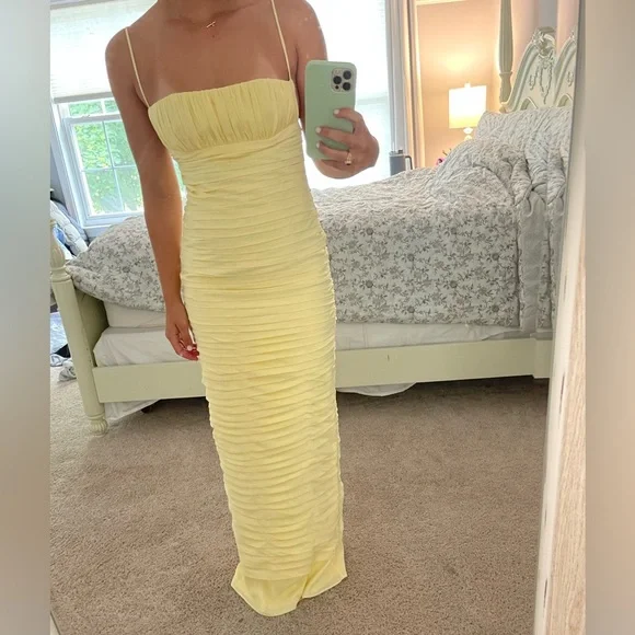 Pink Spaghetti Straps Pleated Long Party Dresses Wedding Guest Dresses
