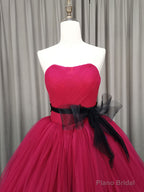 Pink Sweetheart Neck Tulle Long Prom Dress Pink Tulle Formal Sweet 16 Dress