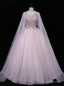 Pink Tulle Sequins Beading Embroidery Quinceanera Dress