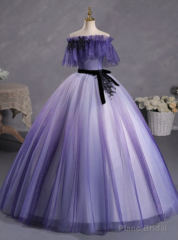 Pink Tulle Sequins Off the Shoulder Beading Quinceanera Dress Main image