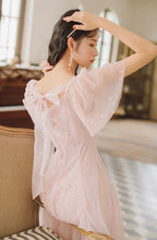 Pink Tulle V-Neckline Tea Length Homecoming Dresses, Cute Pink Short Formal Prom Dresses