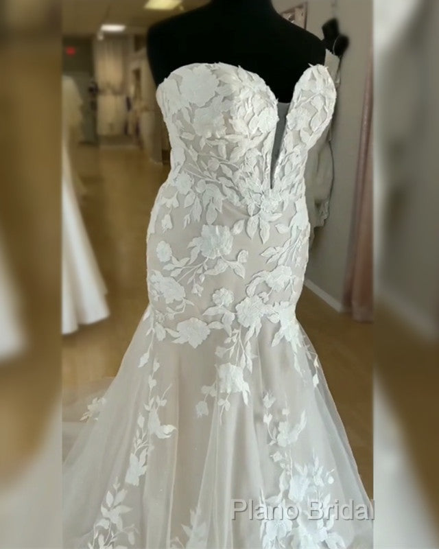 Plus Size Boho Wedding Dresses Mermaid Appliques Secondary image