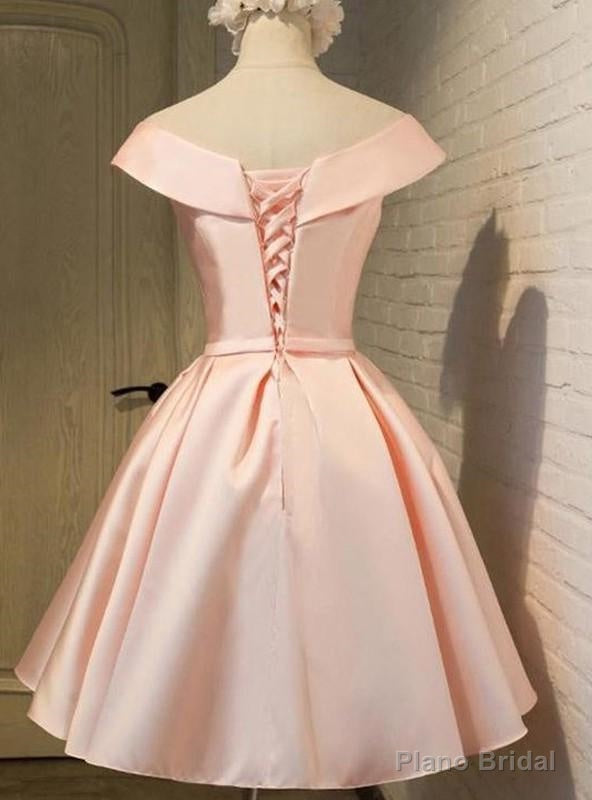 A-Line Princess V-neck Sleeveless Sash Satin Short Homecoming Dresses Main image