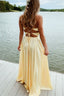 D1070,Popular Yellow Formal Evening Dresses,Long Formal Prom Dresses,Cross Back Formal Prom Dresses
