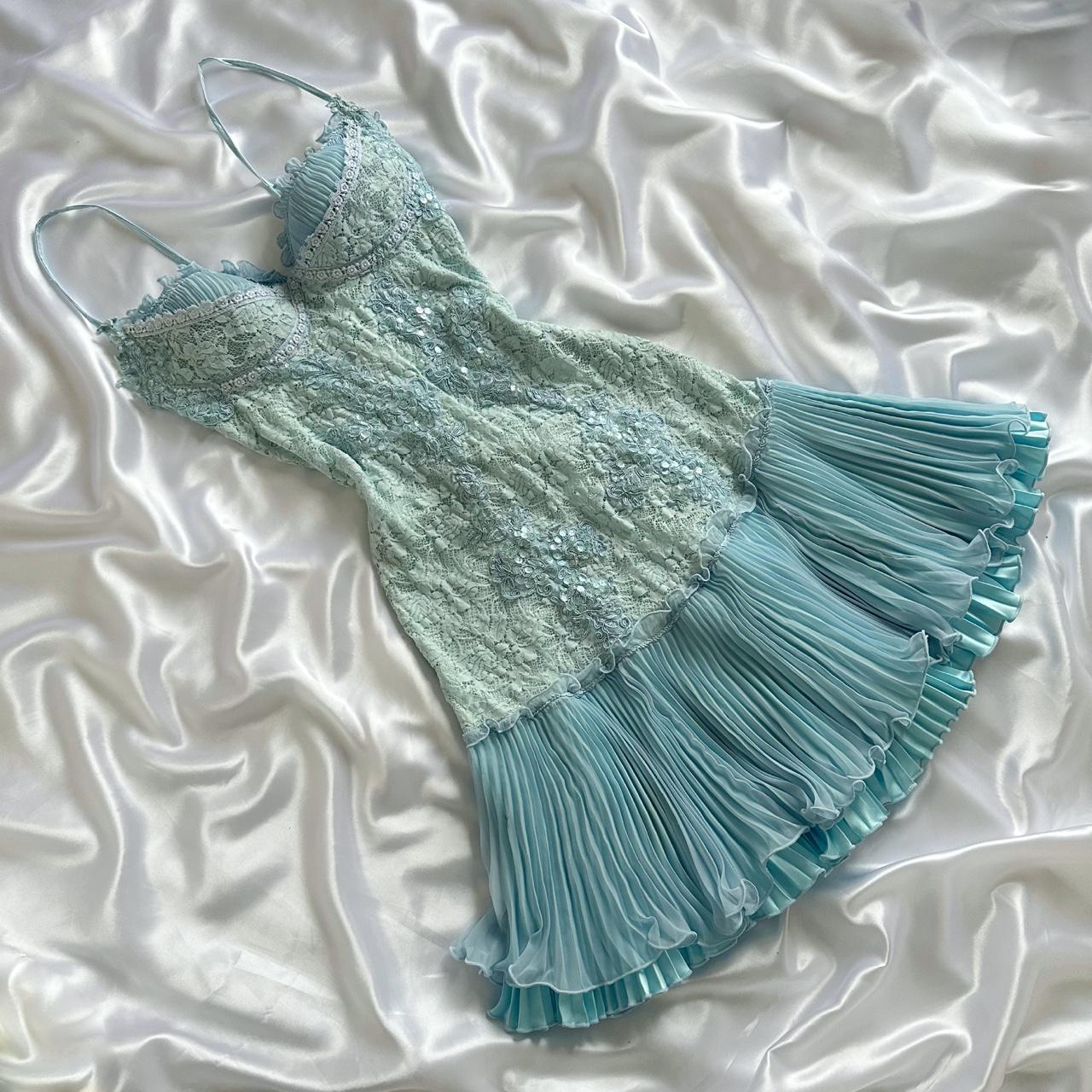 Powder Blue Sparkling Charming Retro Princess Stunning Unique Fashionable Beautiful Elegant Delicate Lace Short Lace Sequin Homecoming Dresses Formal Prom Dresses Formal Evening Dresses Birthday Party Dresses Formal Prom Dresses