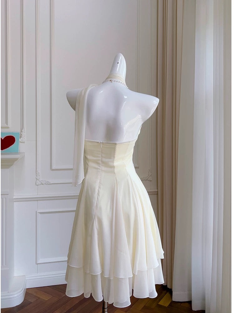 Pretty A Line Halter Chiffon Short 8Th Grade Homecoming Dresses Summer Middle School Hoco Dresses Cocktail Dresses Birthday Outfits