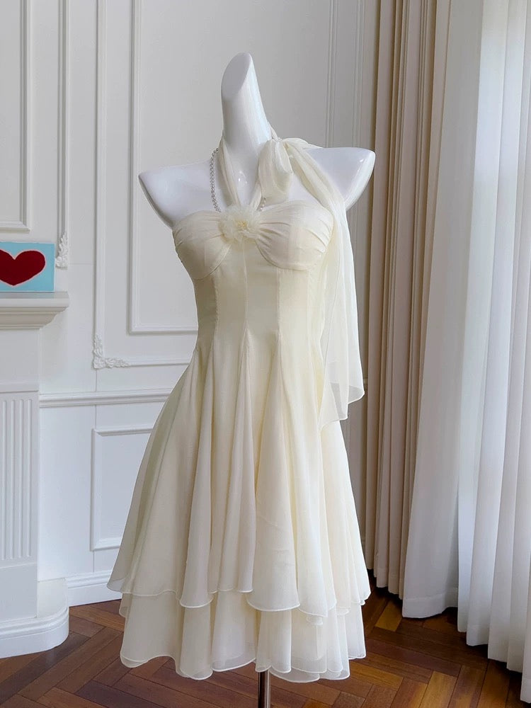 Pretty A Line Halter Chiffon Short 8Th Grade Homecoming Dresses Summer Middle School Hoco Dresses Cocktail Dresses Birthday Outfits