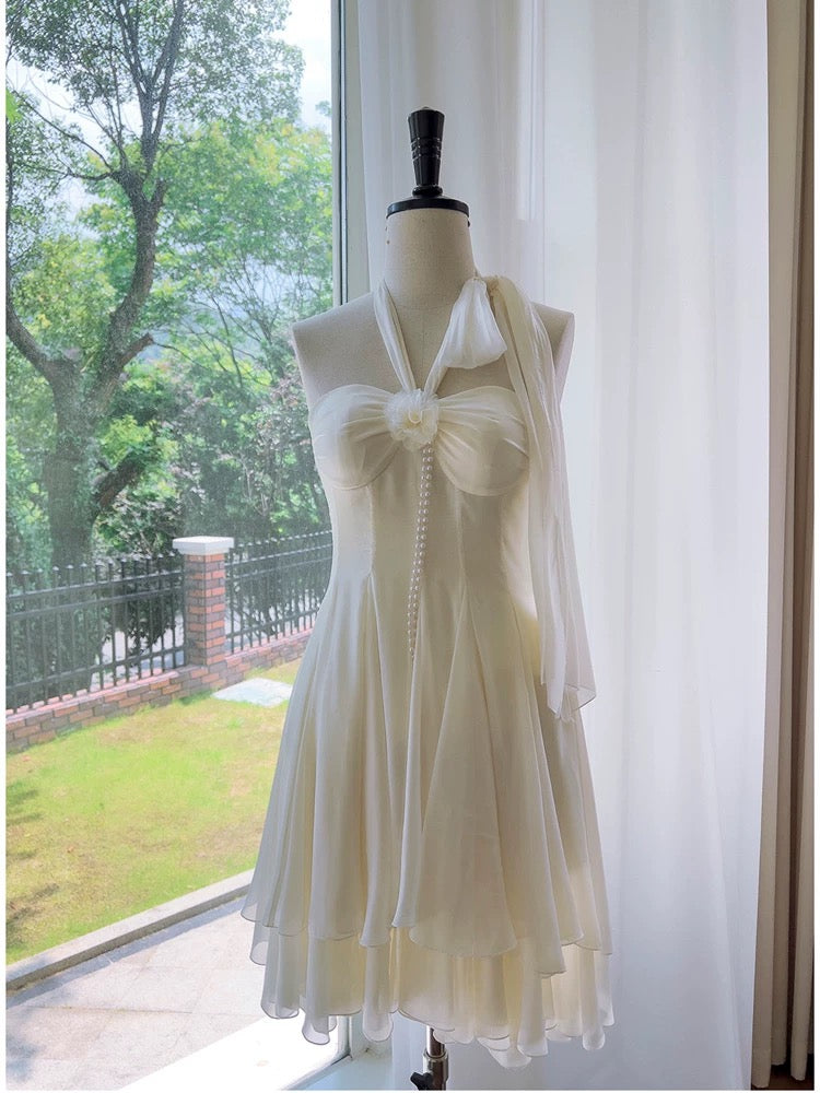 Pretty A Line Halter Chiffon Short 8Th Grade Homecoming Dresses Summer Middle School Hoco Dresses Cocktail Dresses Birthday Outfits Main image