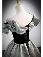 Pretty A Line Off The Shoulder Satin Long Evening Party Dresses Formal Prom Dresses