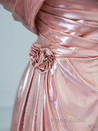 Pretty A Line Off The Shoulder Sequin Pink Long Formal Prom Dresses Evening Gowns