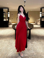 Pretty A Line Spaghetti Straps Red Knee Length Prom Dresses Evening Gowns Birthday Dress