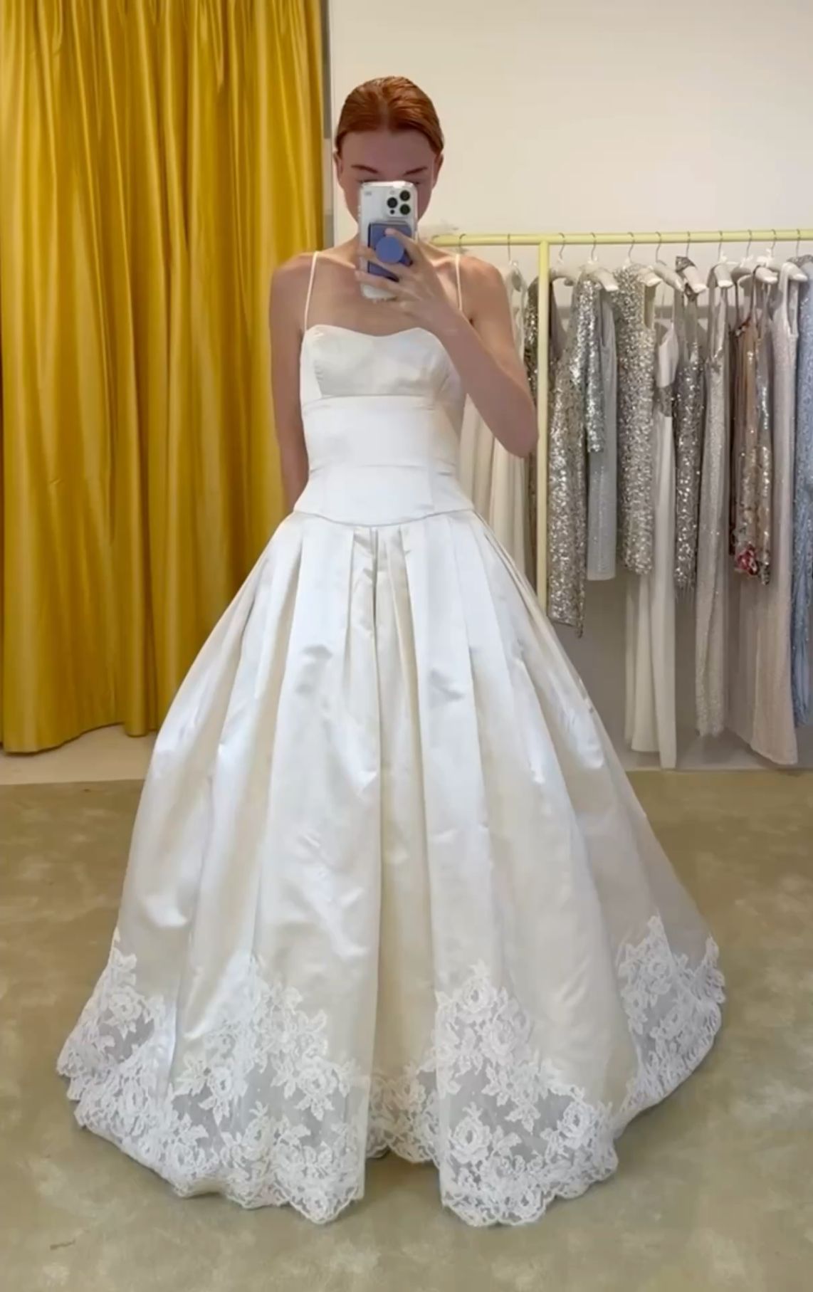 Pretty A Line Spaghetti Straps Stain Lace Long Formal Prom Dresses Formal Dresses