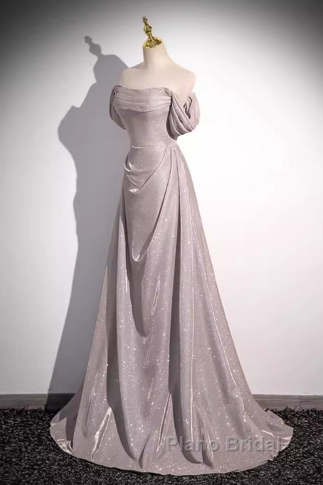Pretty A Line Square Neckline Sleeveless Long Evening Party Dresses Pink Formal Prom Dresses
