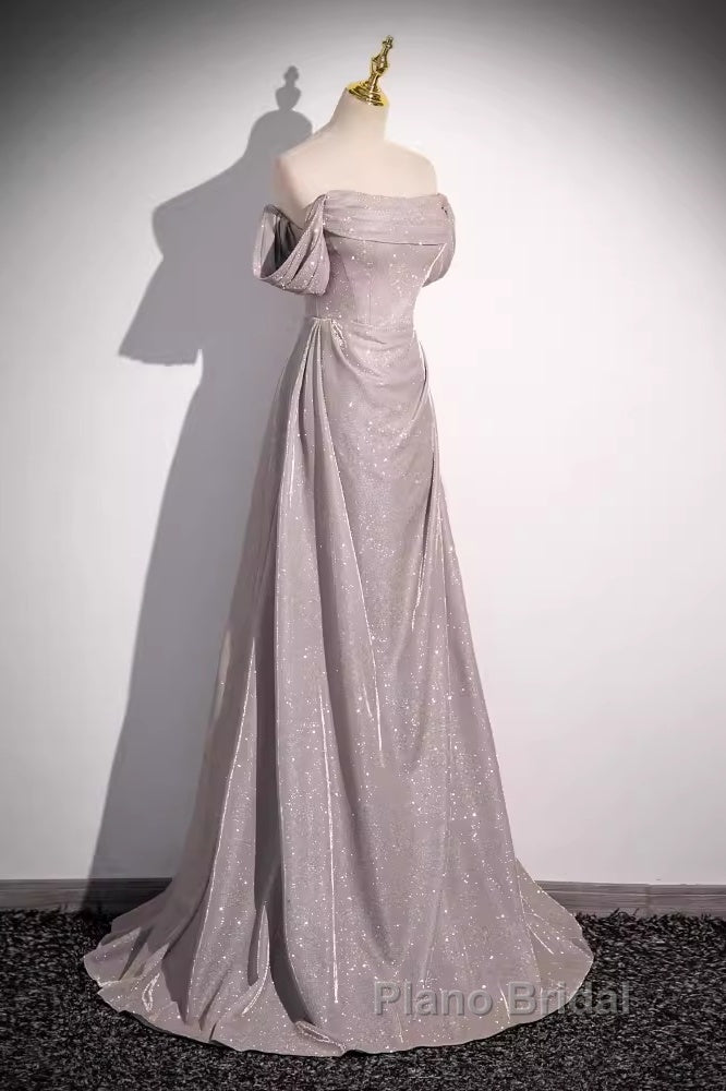 Pretty A Line Square Neckline Sleeveless Long Evening Party Dresses Pink Formal Prom Dresses