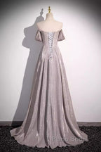 Pretty A Line Square Neckline Sleeveless Long Evening Party Dresses Pink Formal Prom Dresses