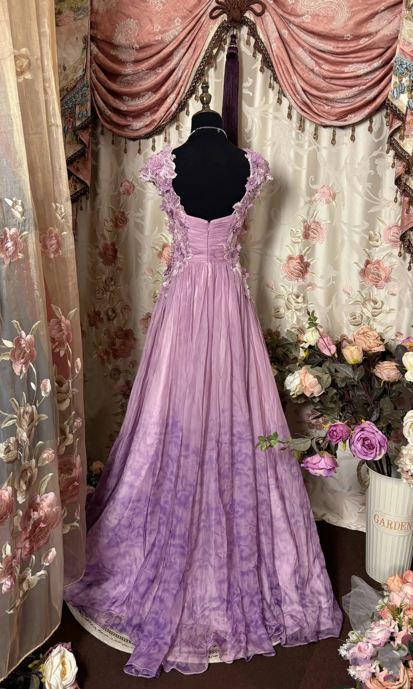 Pretty A Line Sweetheart Neckline Long Tulle Lilac Party Dresses Formal Prom Dresses