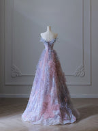 Pretty A Line Sweetheart Tulle Long Formal Prom Dresses Formal Evening Gowns
