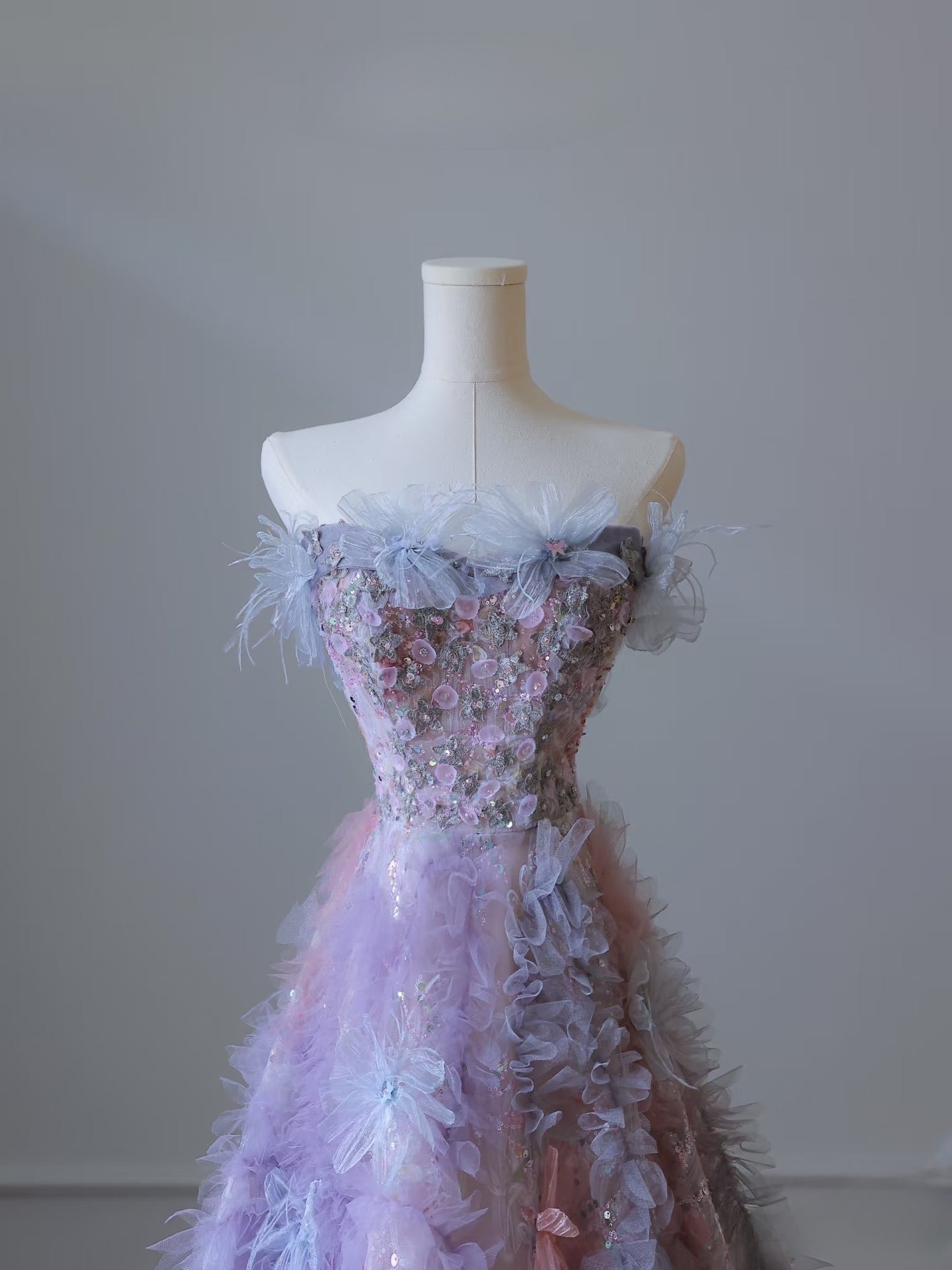 Pretty A Line Sweetheart Tulle Long Formal Prom Dresses Formal Evening Gowns