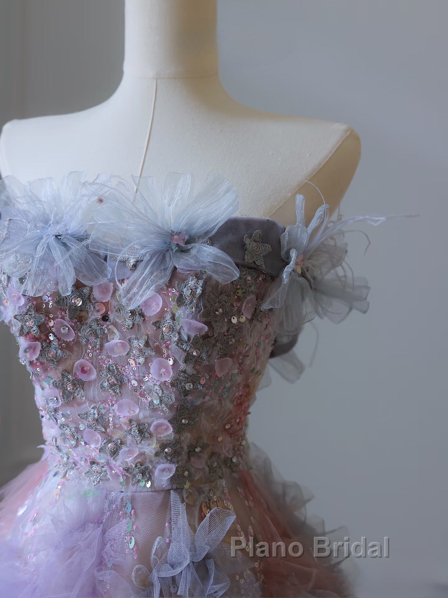 Pretty A Line Sweetheart Tulle Long Formal Prom Dresses Evening Gowns