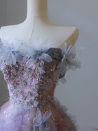 Pretty A Line Sweetheart Tulle Long Formal Prom Dresses Formal Evening Gowns