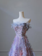 Pretty A Line Sweetheart Tulle Long Formal Prom Dresses Formal Evening Gowns