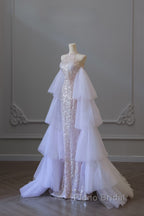 Pretty Mermaid High Neckline Sequin Beads Long Formal Prom Dresses Formal Evening Dresses